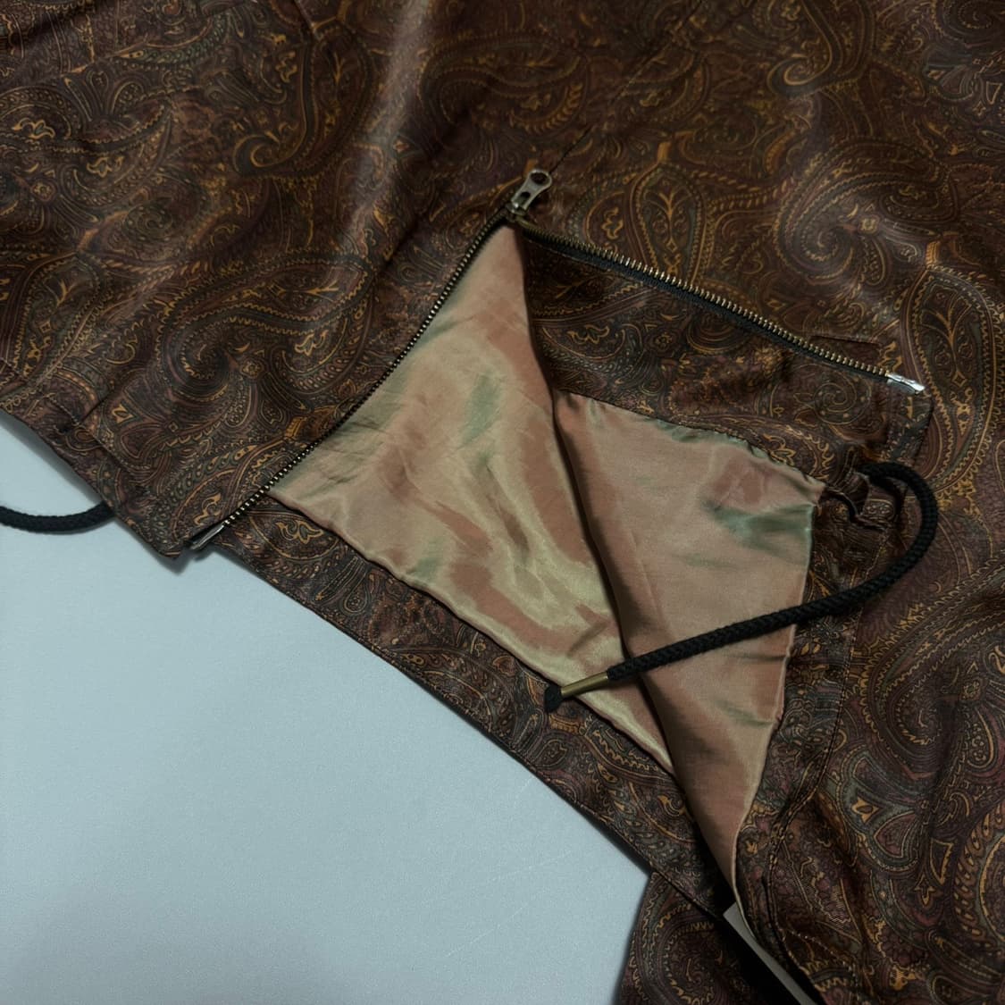 몽키타임(MONKEY TIME) 브라운 페이즐리 프린트 블루종 자켓 상품이미지5