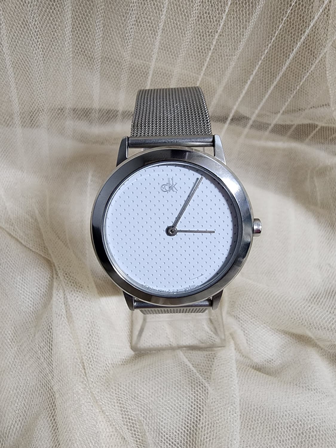 CK 캘빈클라인 메쉬 실버 시계 공용 상품이미지1