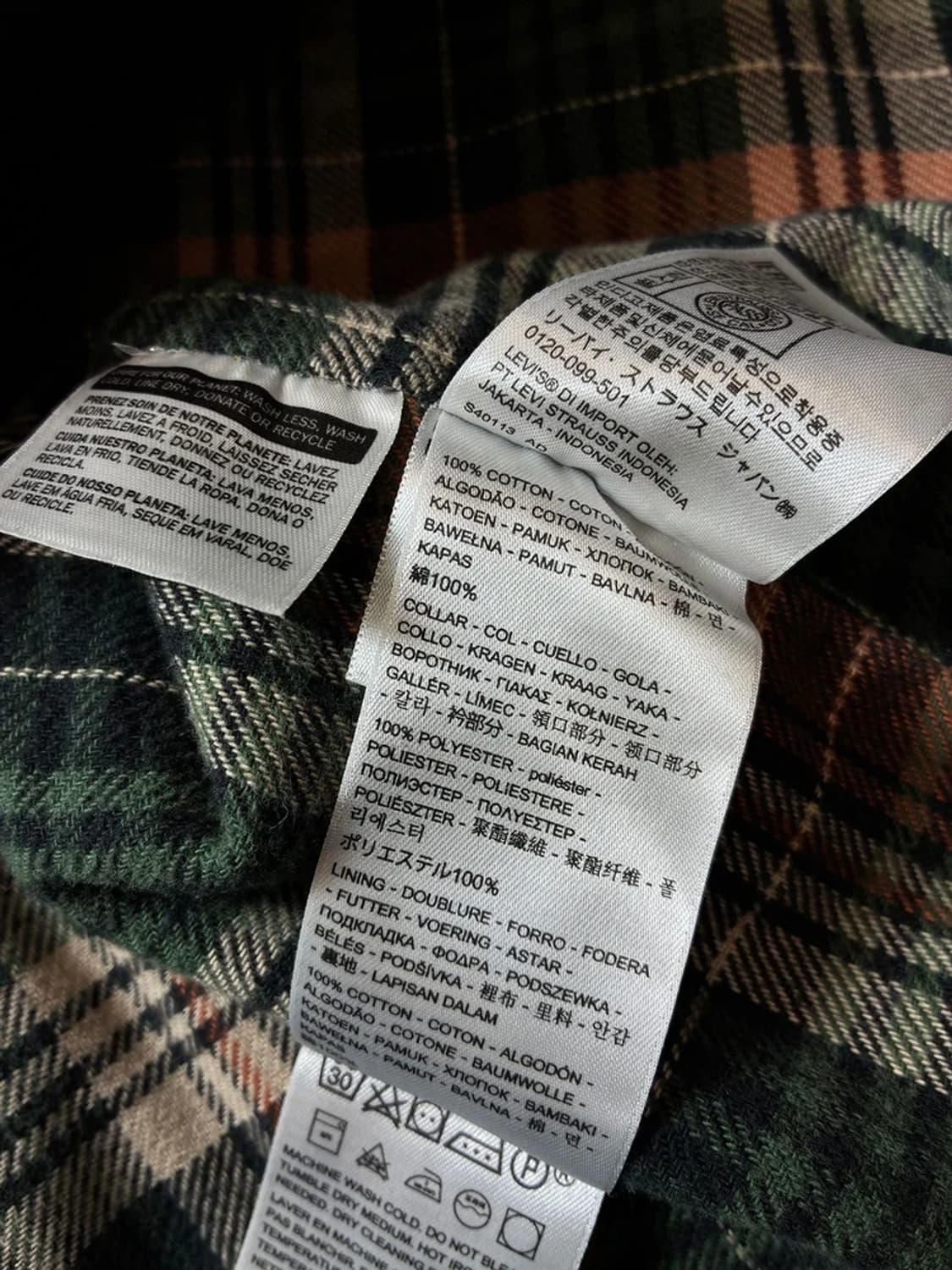 리바이스 00's 체크 라이닝 쉐르파 데님 트러커 자켓 PN8959 상품이미지10