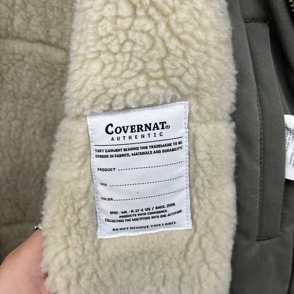 커버낫 쉐르파 카라 숏 패딩 L 상품이미지8