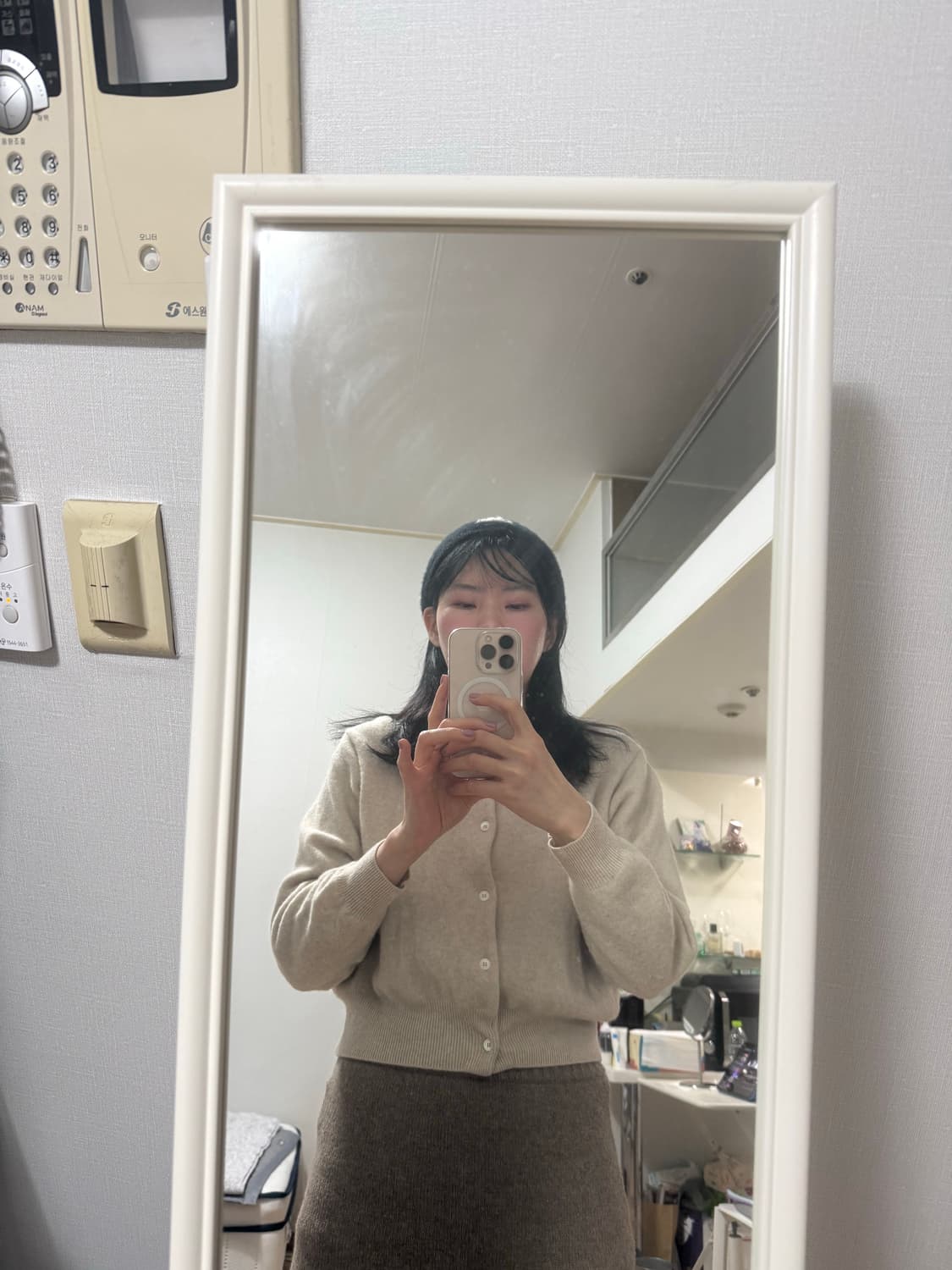 단톤 아이보리 가디건 34사이드 상품이미지9