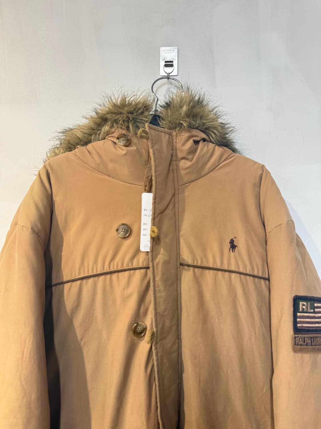 폴로 베이지 퍼 패딩 상품이미지2