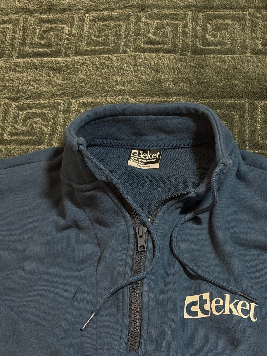 [테켓] Plan Half Zip-Up Sweatshirt Navy  상품이미지2