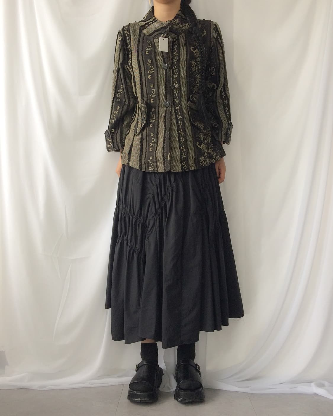 pattern mixed jacket 상품이미지1