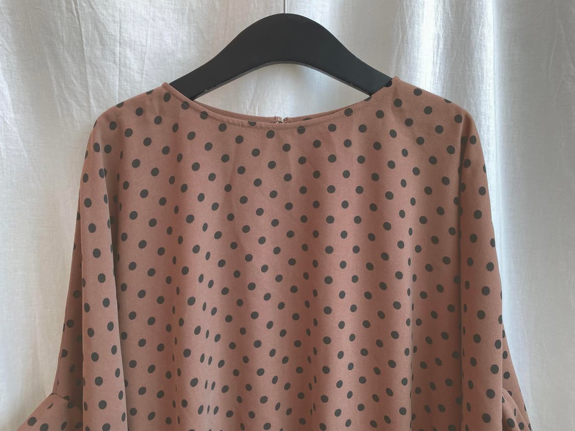 브릭 도트 블라우스(M) 상품이미지4