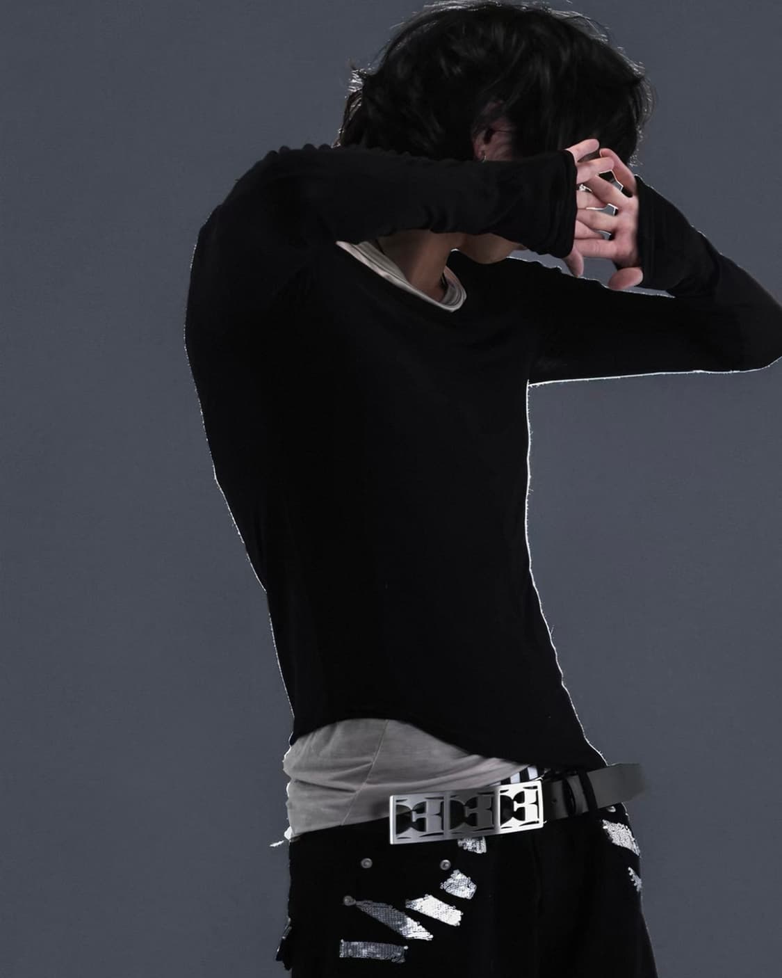 Asymmetric Layered long Sleeve top 상품이미지2