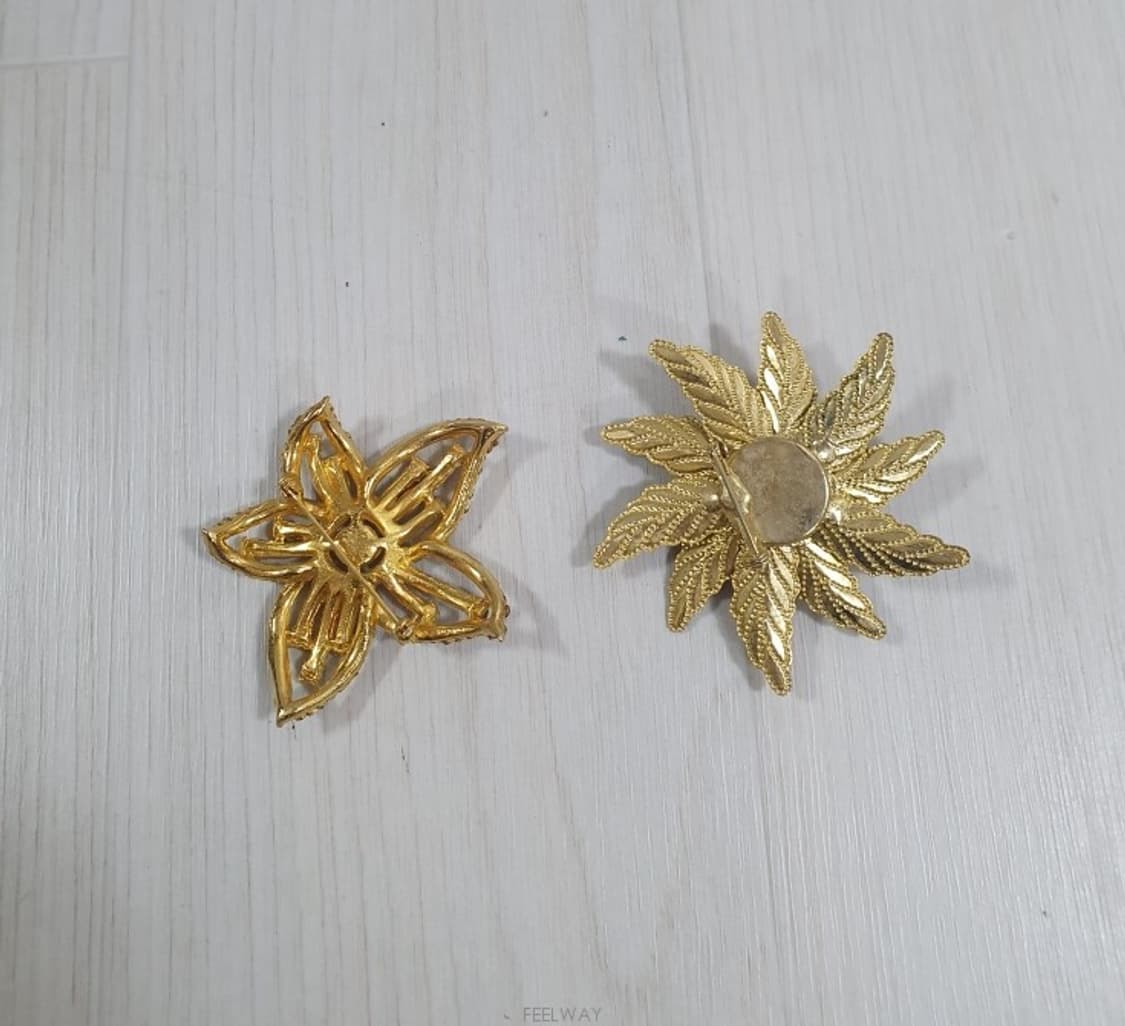 올드빈티지 복고라의 매력이 넘치는 브로치 브로씨2점 일괄 매매 엄마어릴적 상품이미지2