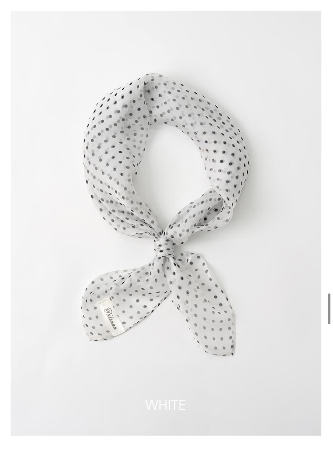 타티아나 미미 도트 스퀘어 실크 스카프(white) 상품이미지1