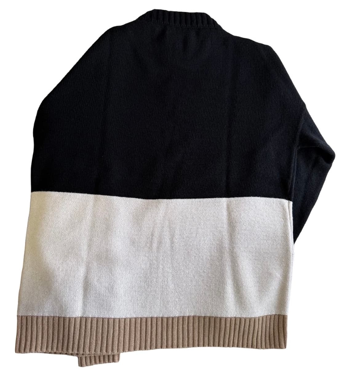 오프화이트 컬러블록 니트 상품이미지2