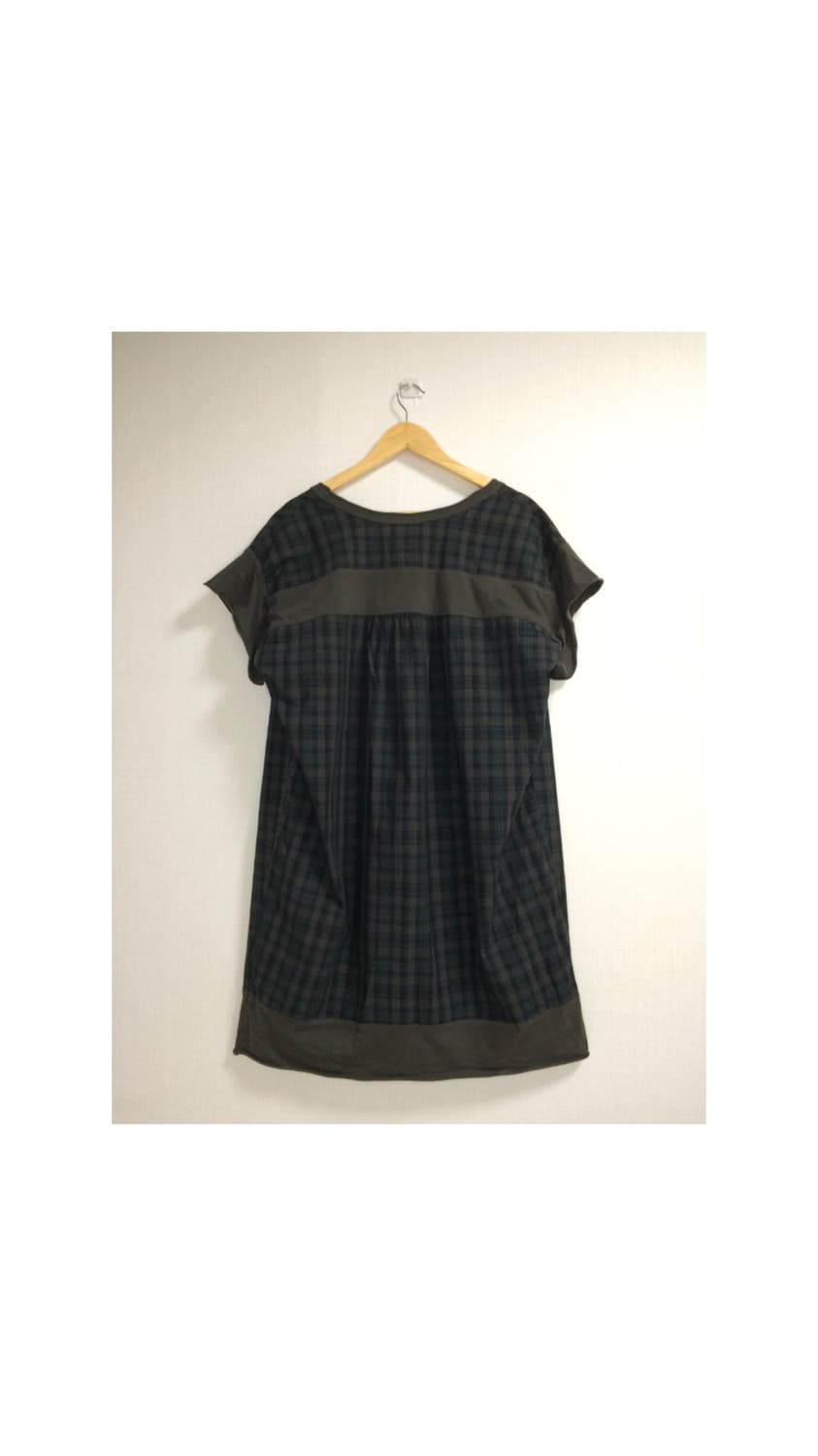 frapbois 차콜 브라운 체크 튜닉 원피스 상품이미지4