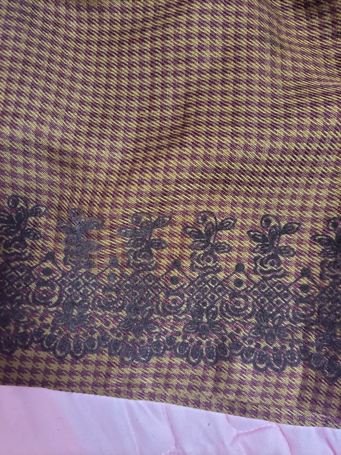 급처상태좋음!액시즈팜 레이스 자수 하운드투스 체크 반바지 리즈리사st 상품이미지4