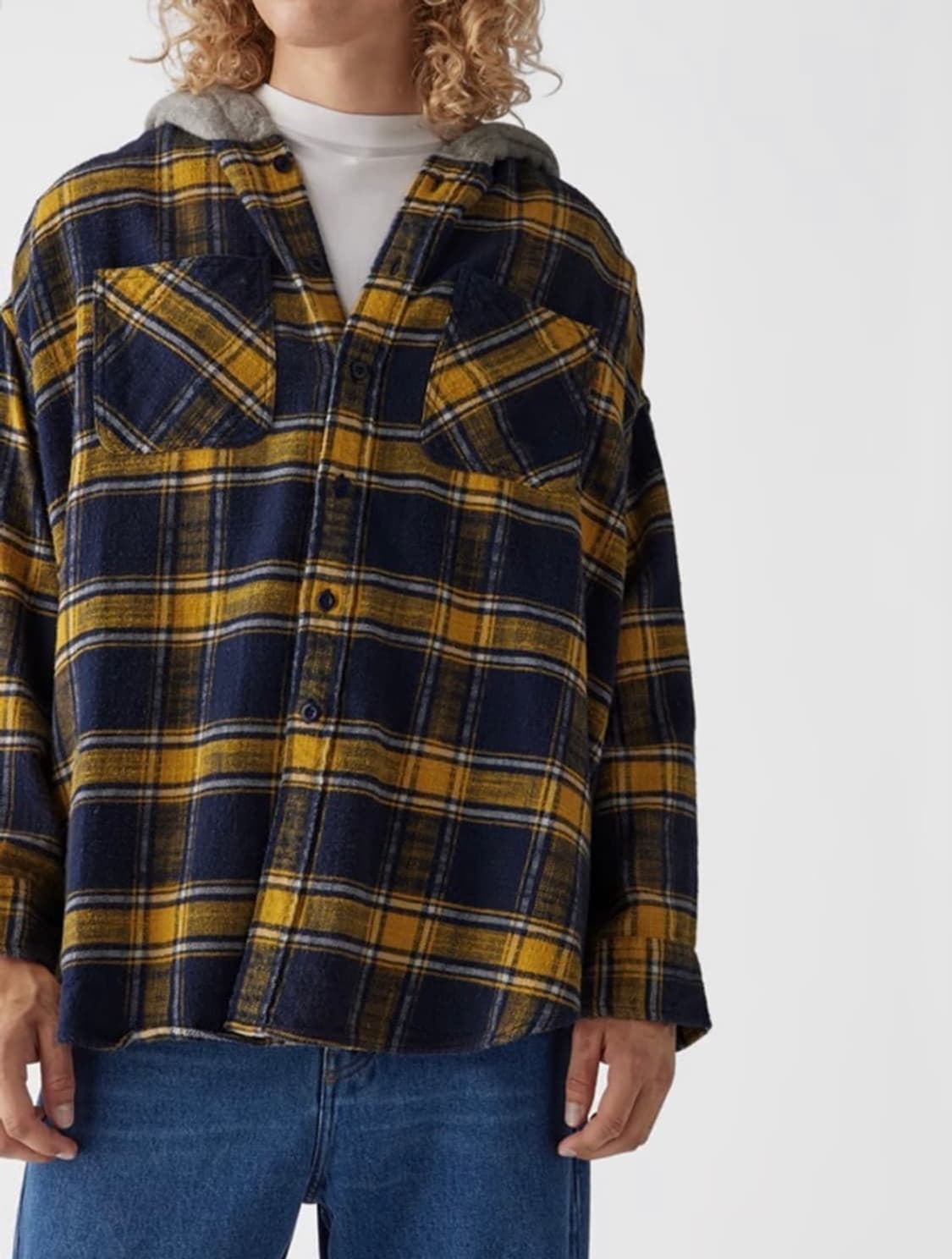 XS) R13 알써티 후드 플란넬 셔츠 상품이미지8