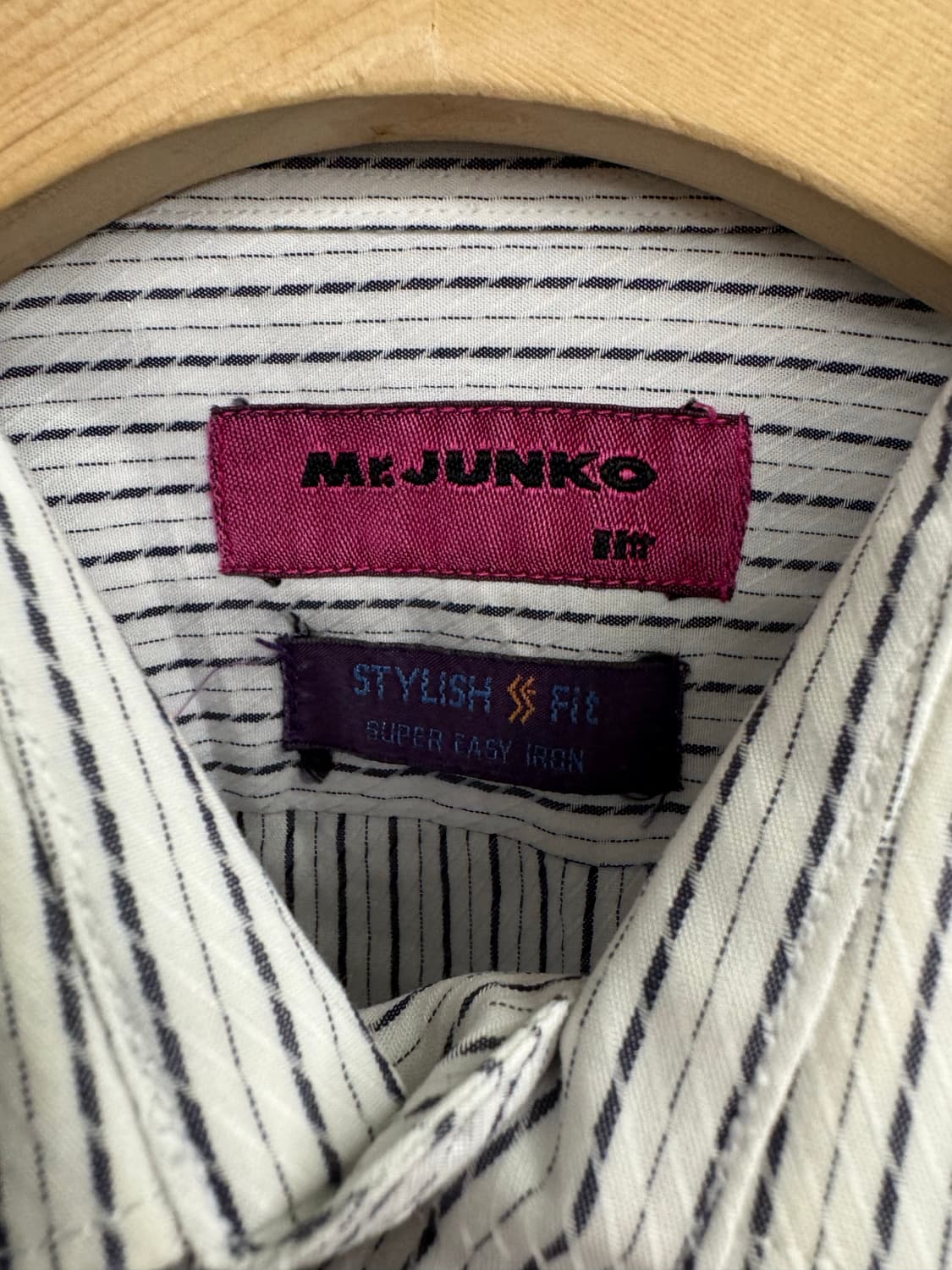 japanese vintage Mr.junko 스트라이프 셔츠 상품이미지3