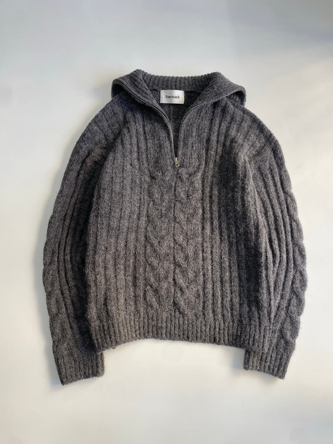 [L] 토니웩 알파카 울 니트 하프집업 상품이미지2