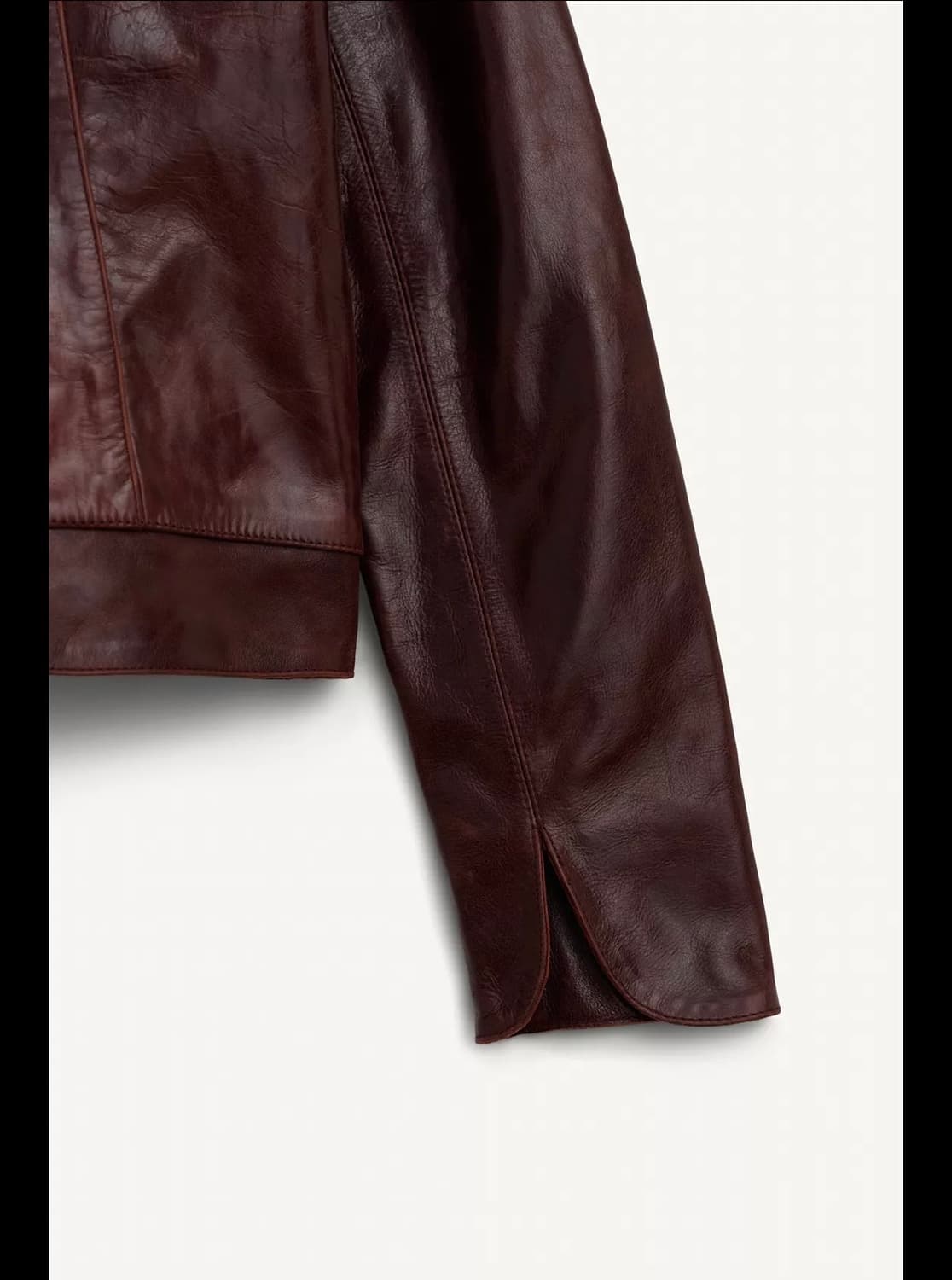 XS(KR 44) 자라 리미티드 에디션 100% 가죽 크롭 블레이저 상품이미지10