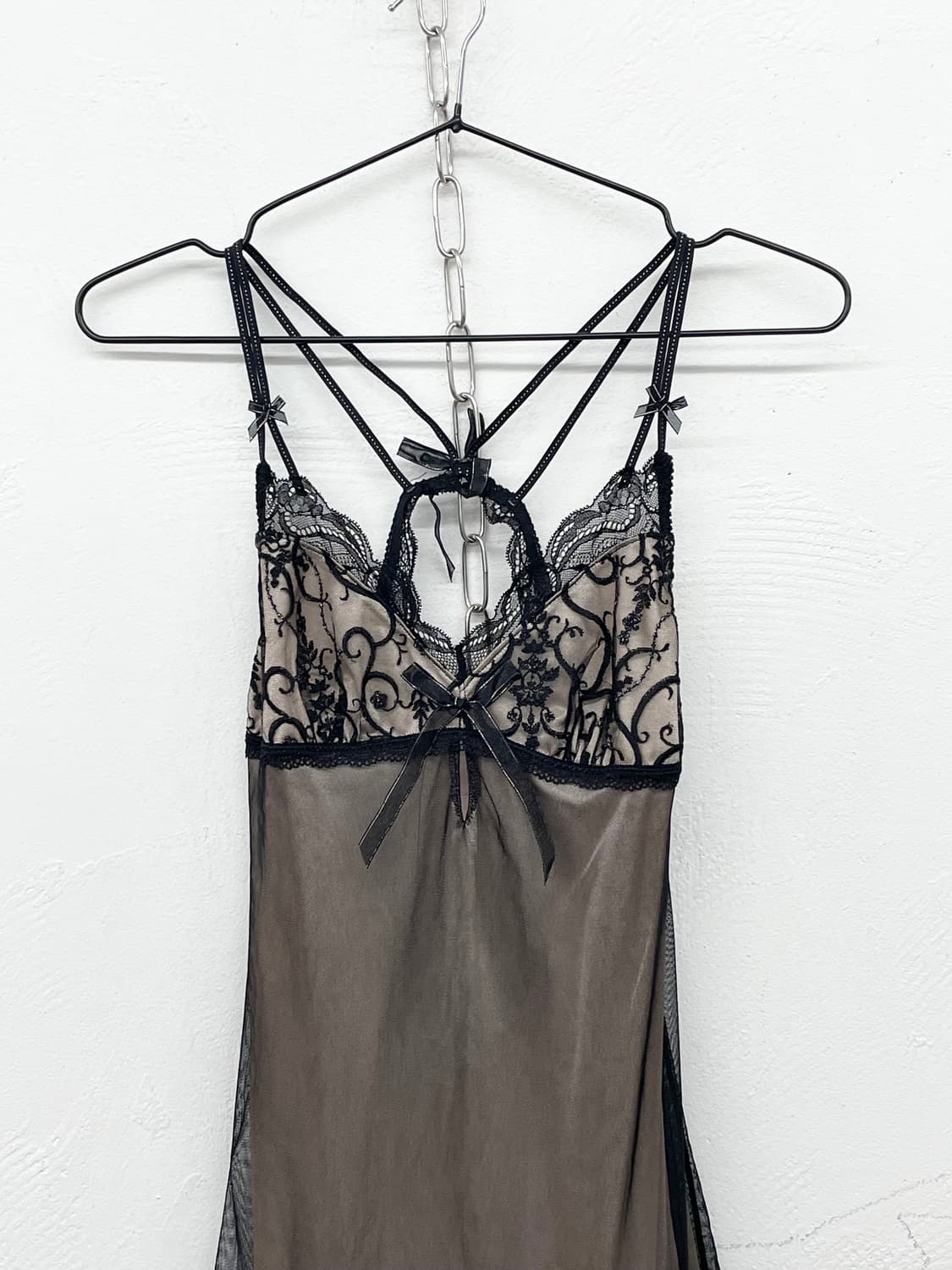 에블린 블랙 엔틱 레이스 슬립 상품이미지6