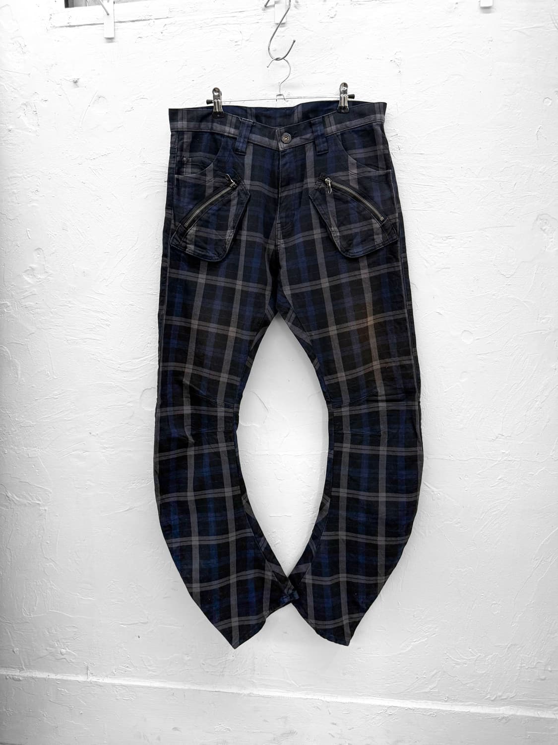 ppfm 커브드 체크 팬츠  상품이미지1