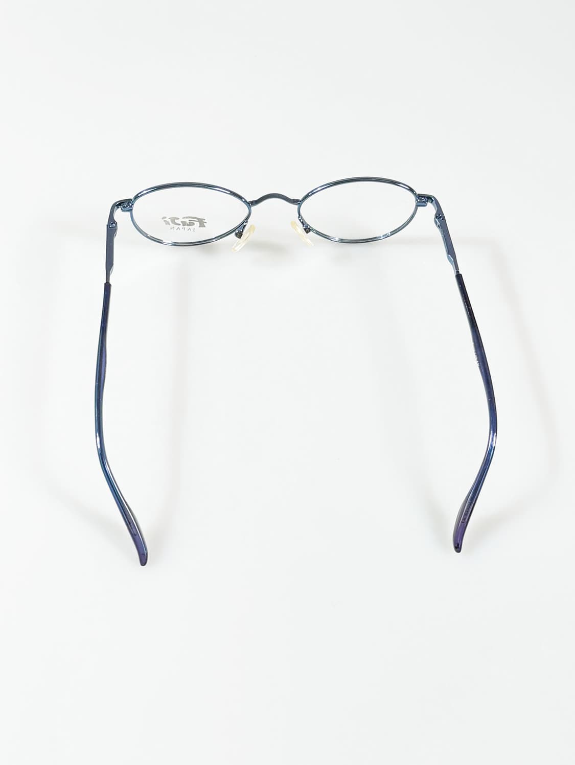 90s FUJI JAPAN 블루 메탈 오벌 프레임 빈티지 안경 상품이미지5