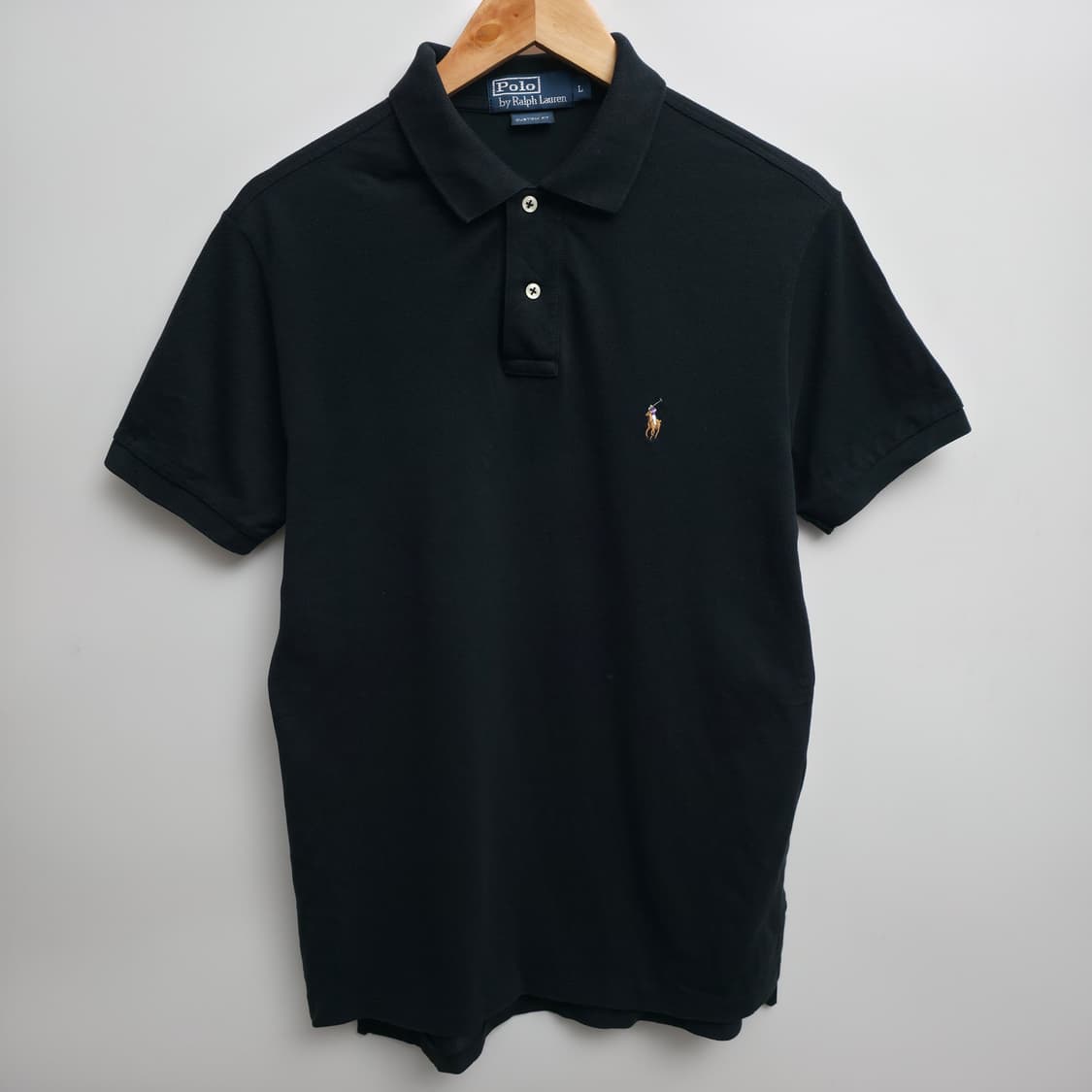 [L] 폴로 랄프로렌 블랙 반팔 카라티 상품이미지1