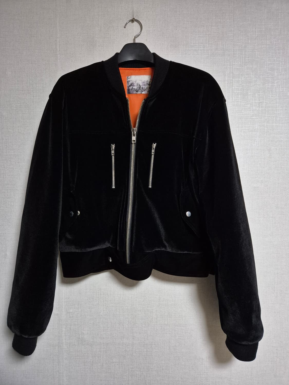 어나더유스 MA-1 벨벳 자켓 블랙 상품이미지1