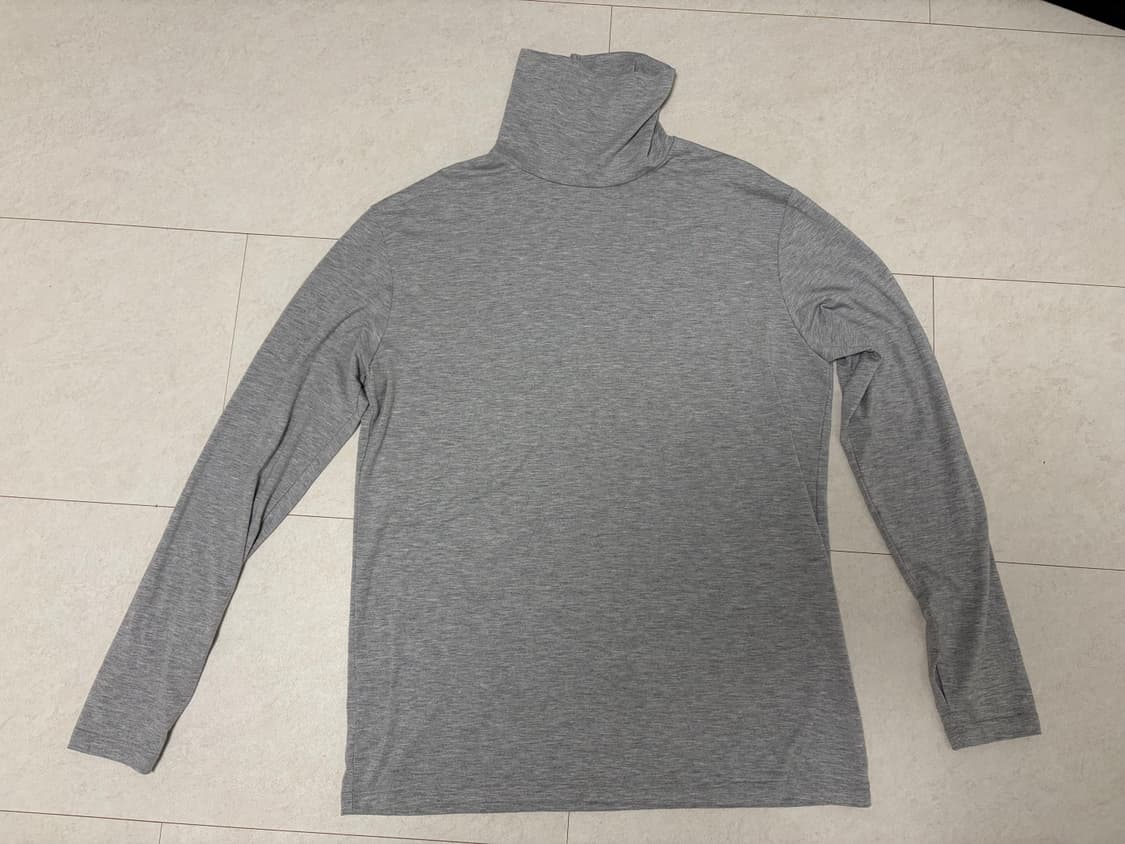 [3] 폴리테루 터틀넥 슬리브 멜란지 그레이 상품이미지1