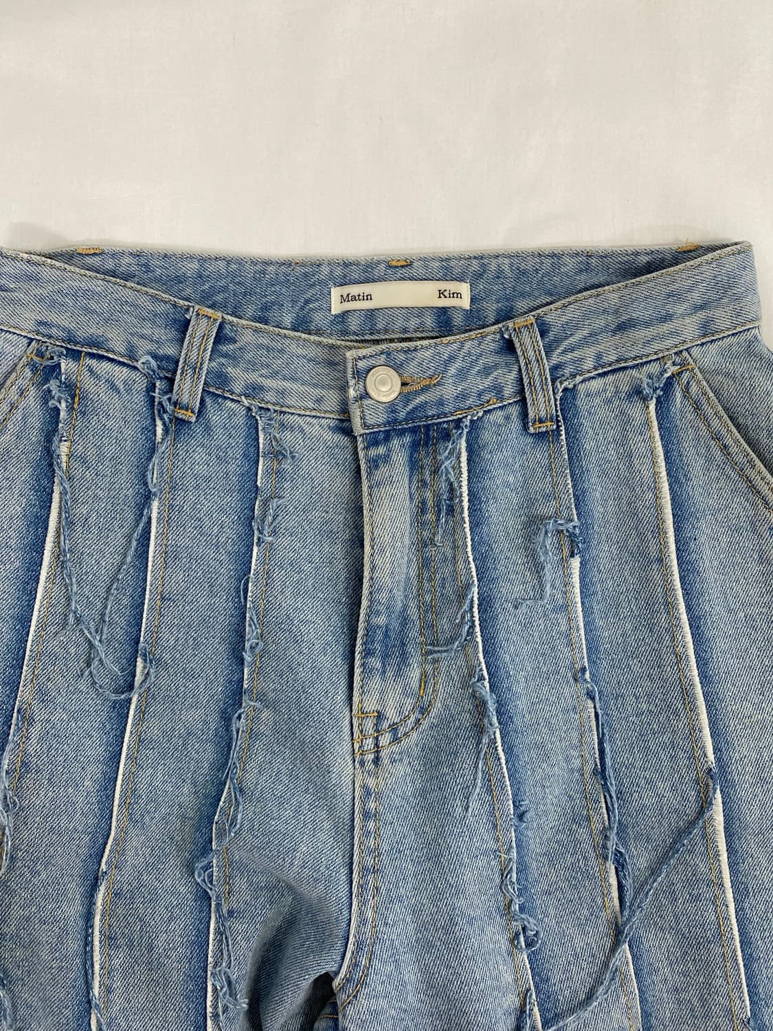 마뗑킴 컷팅 루즈 데님팬츠  상품이미지5