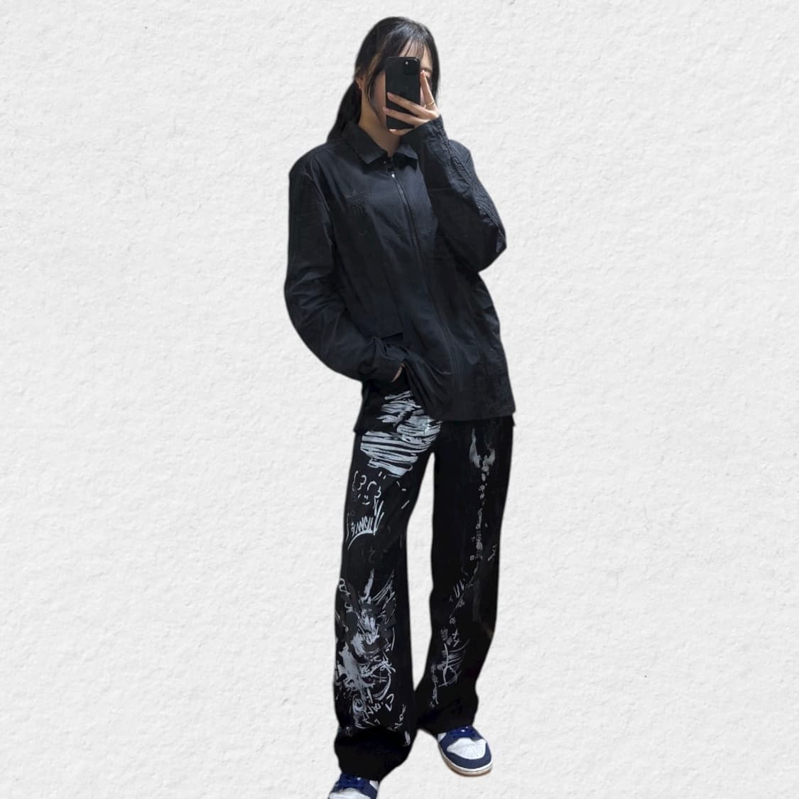 프린팅 블랙진 상품이미지4