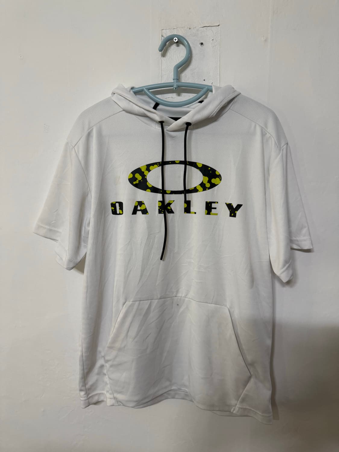 Oakley 기능성 반팔 후드티 화이트 빅로고 상품이미지1