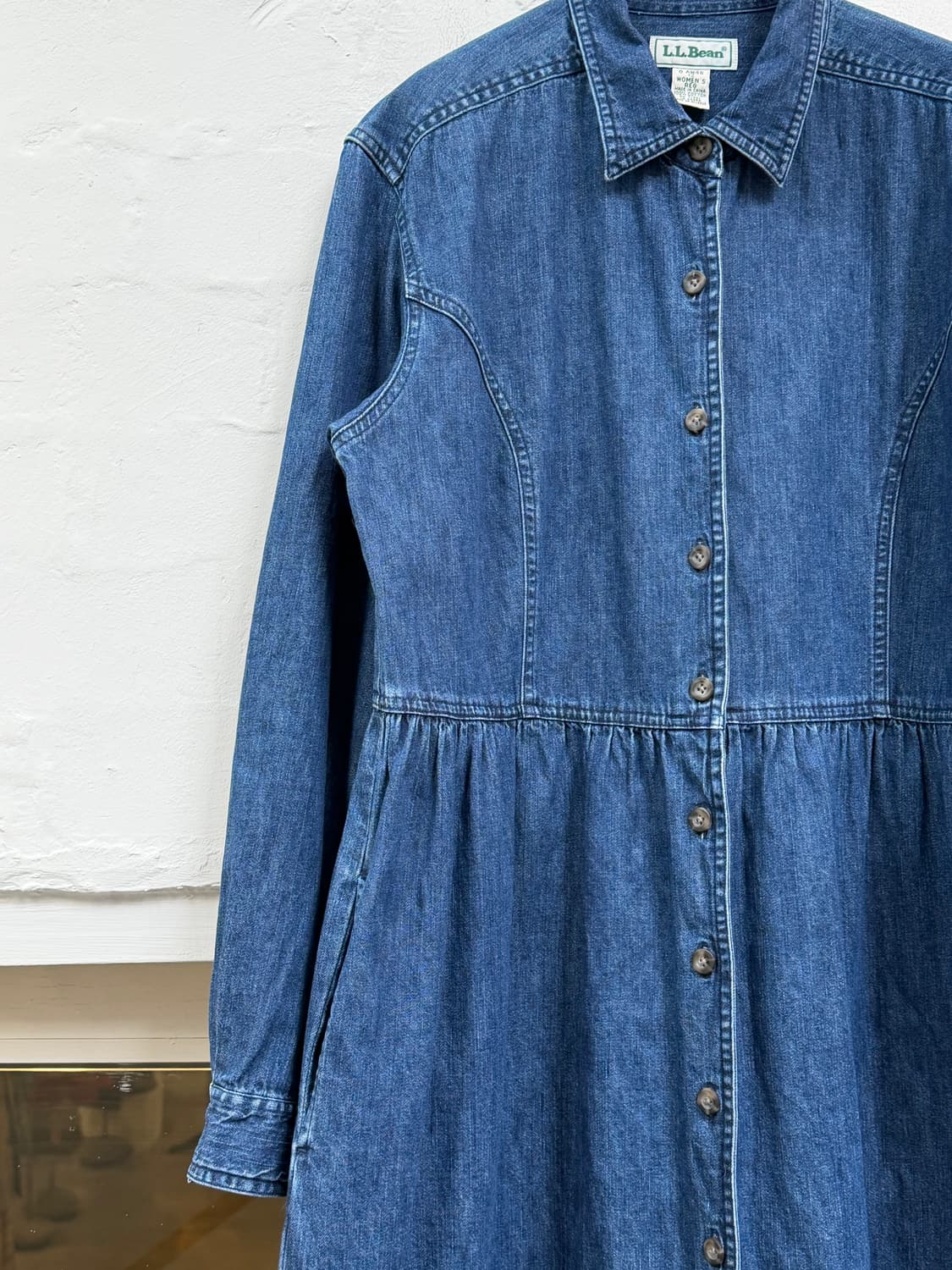 L.L.Bean 엘엘빈 레귤러 핏 청 데님 셔츠 원피스 M 상품이미지2