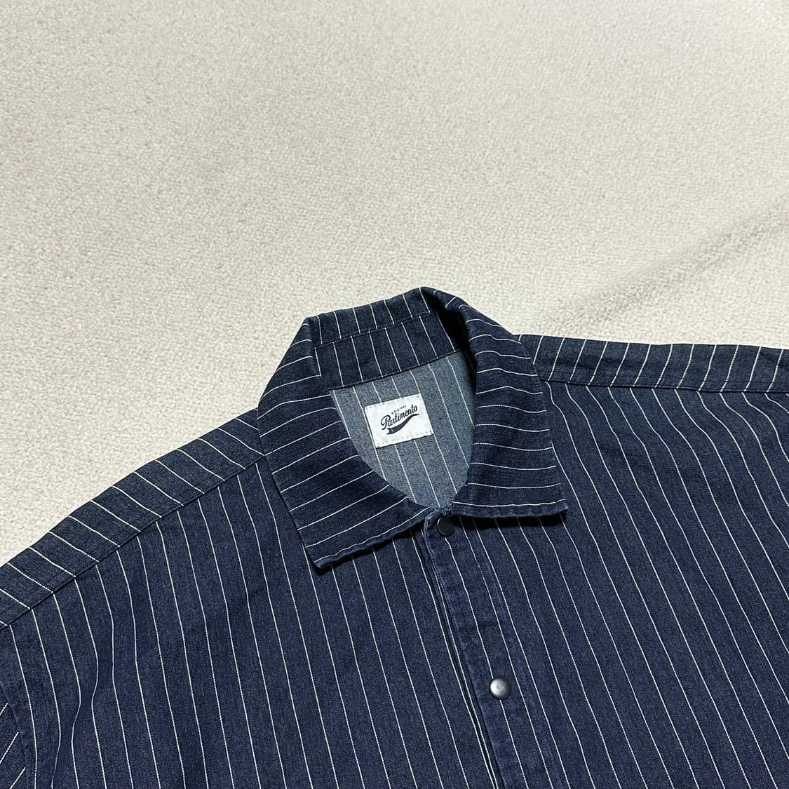 파르티멘토 데님 스트라이프 셔츠 자켓 상품이미지7