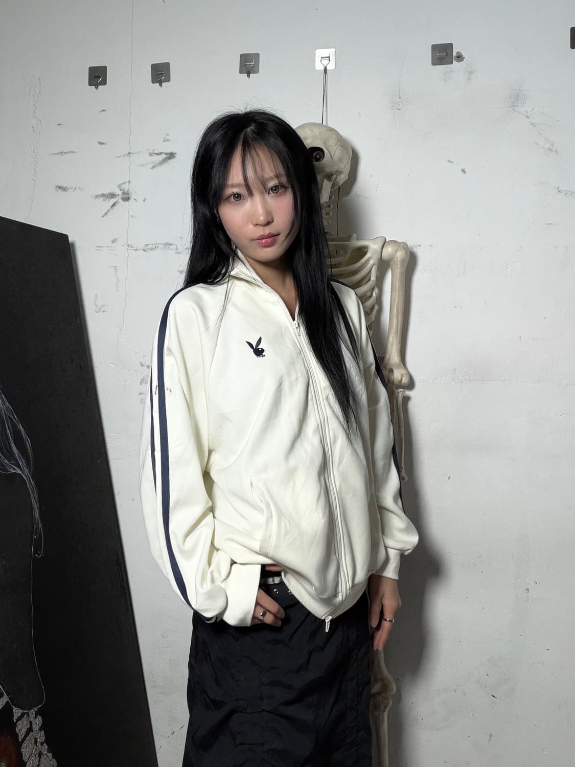 JPN 플레이보이 아이보리 오버핏 져지  상품이미지5