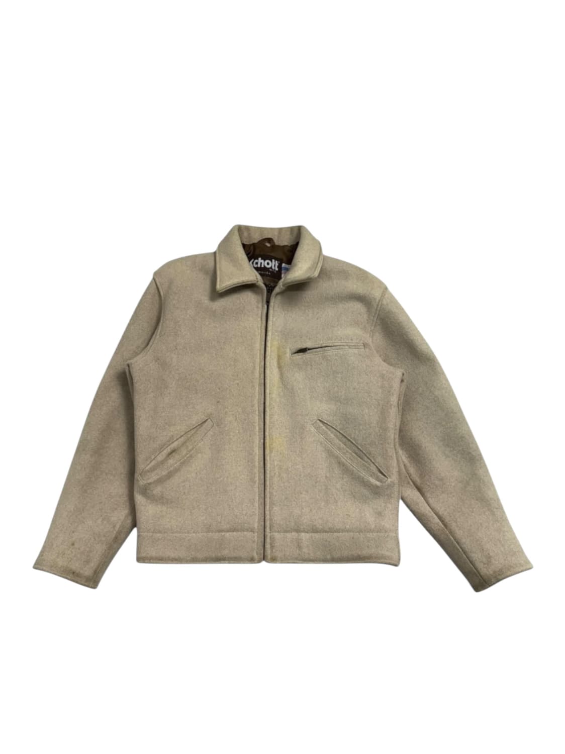 쇼트 빈티지 울 재킷 베이지 상품이미지2