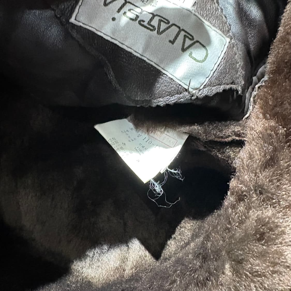 빈티지 양가죽,양털 100% 천연가죽 롱 무스탕 상품이미지6