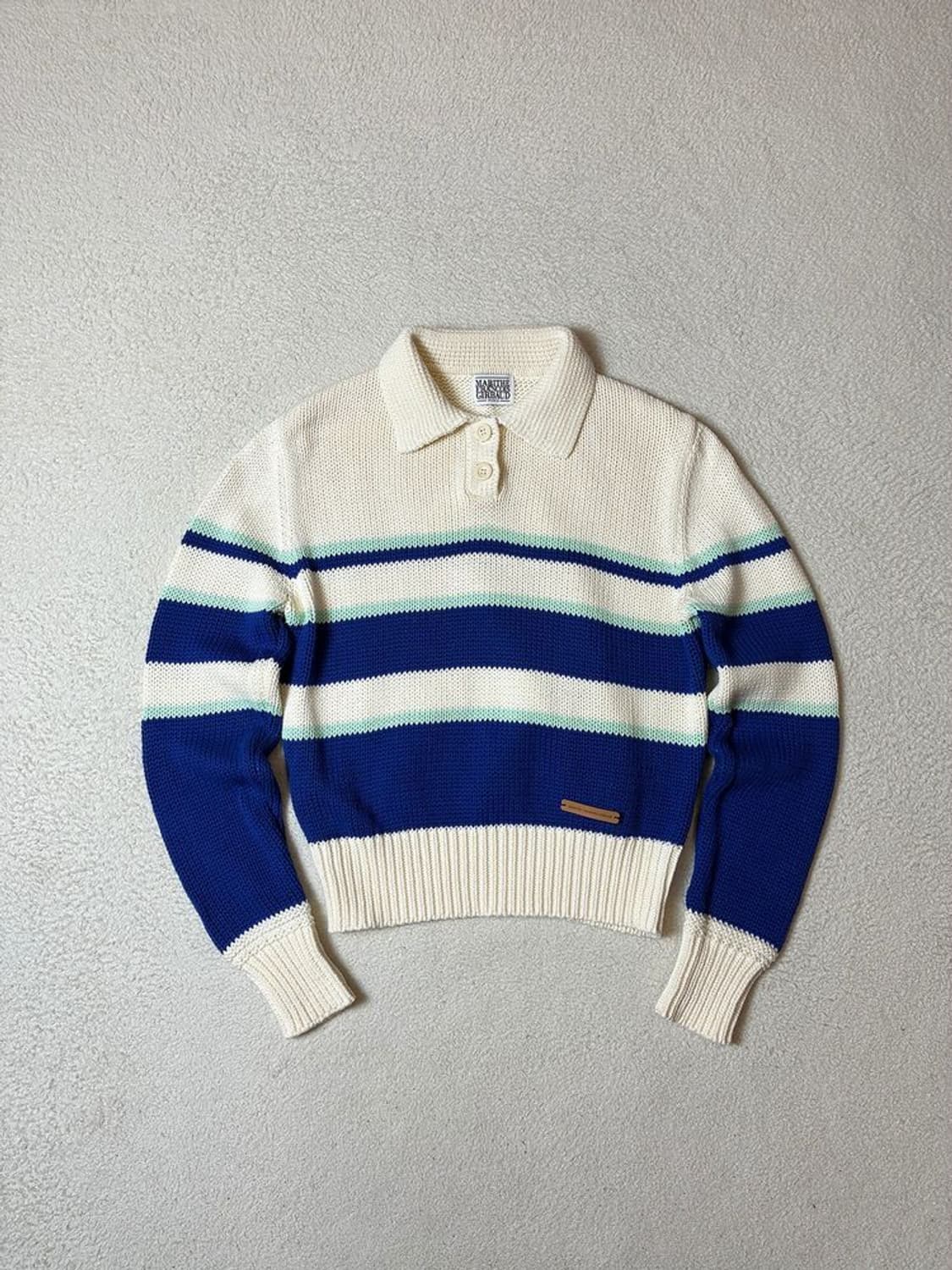 마리떼프랑소와저버 코튼 크롭 카라 니트 PN7740 상품이미지1