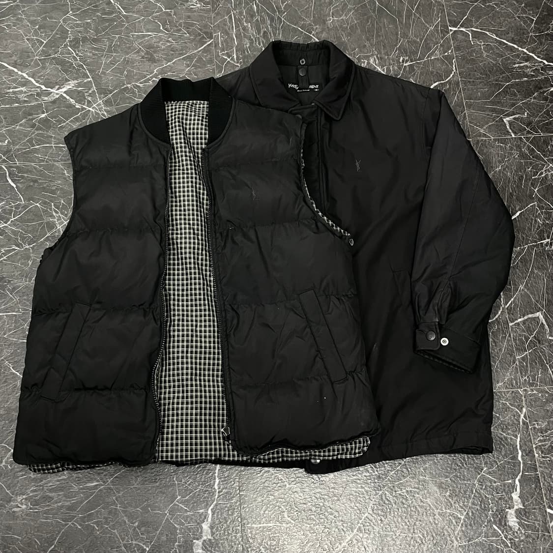 M(XL) 입생로랑 리버시블 베스트 폴리쉘 점퍼자켓 상품이미지1