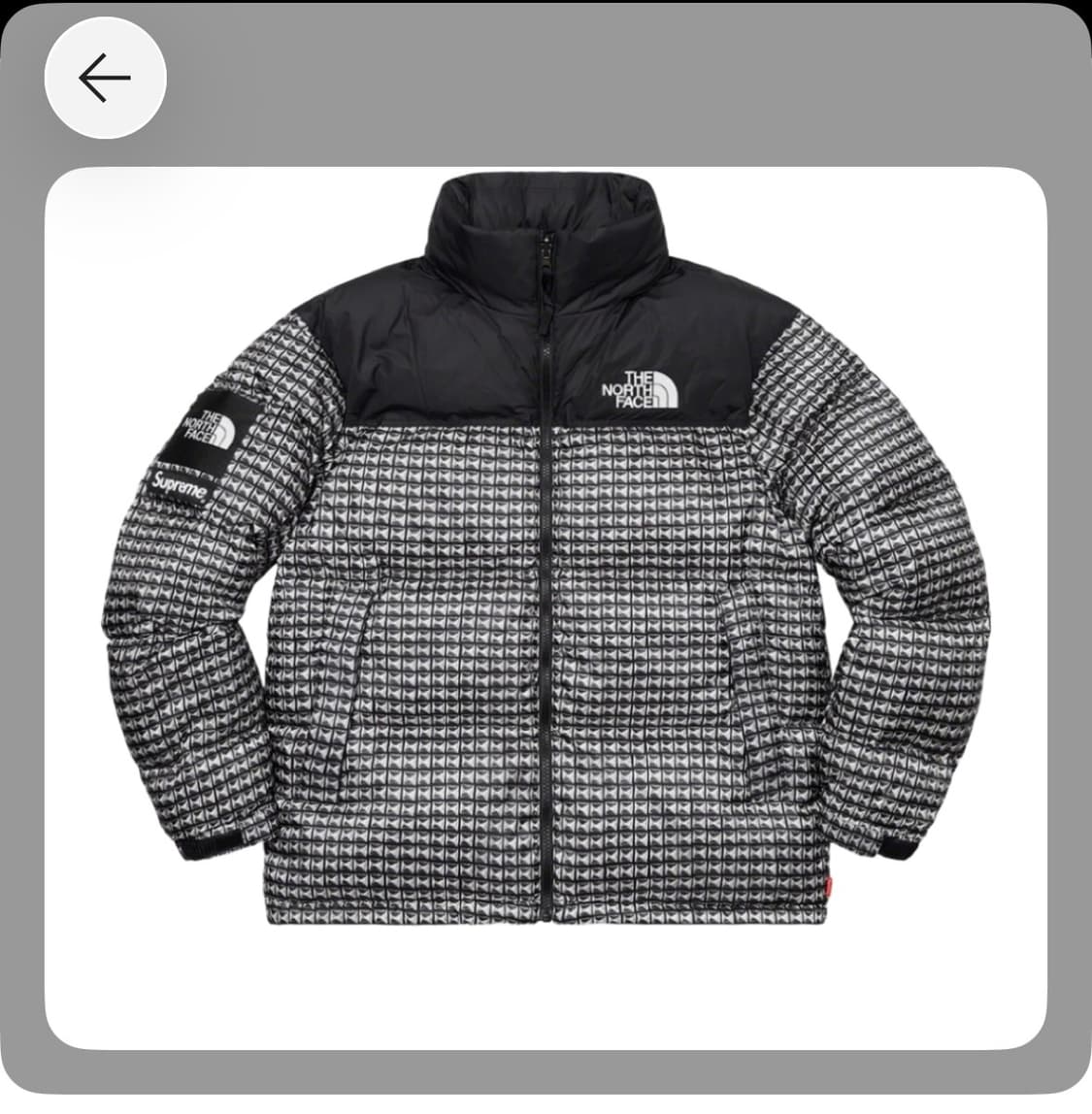 슈프림 x 노스페이스 스터드 눕시 자켓 블랙 - 21SS 팝니다. 상품이미지1