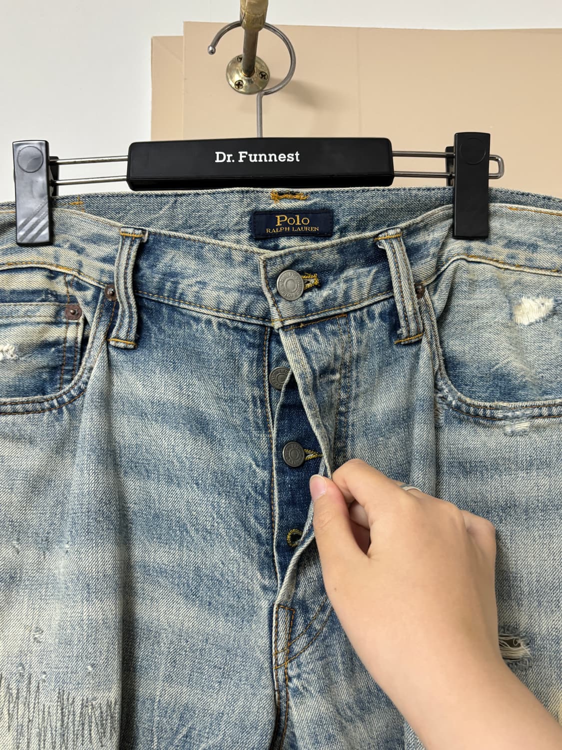 폴로 랄프로렌 데미지 청바지 34/32 상품이미지5