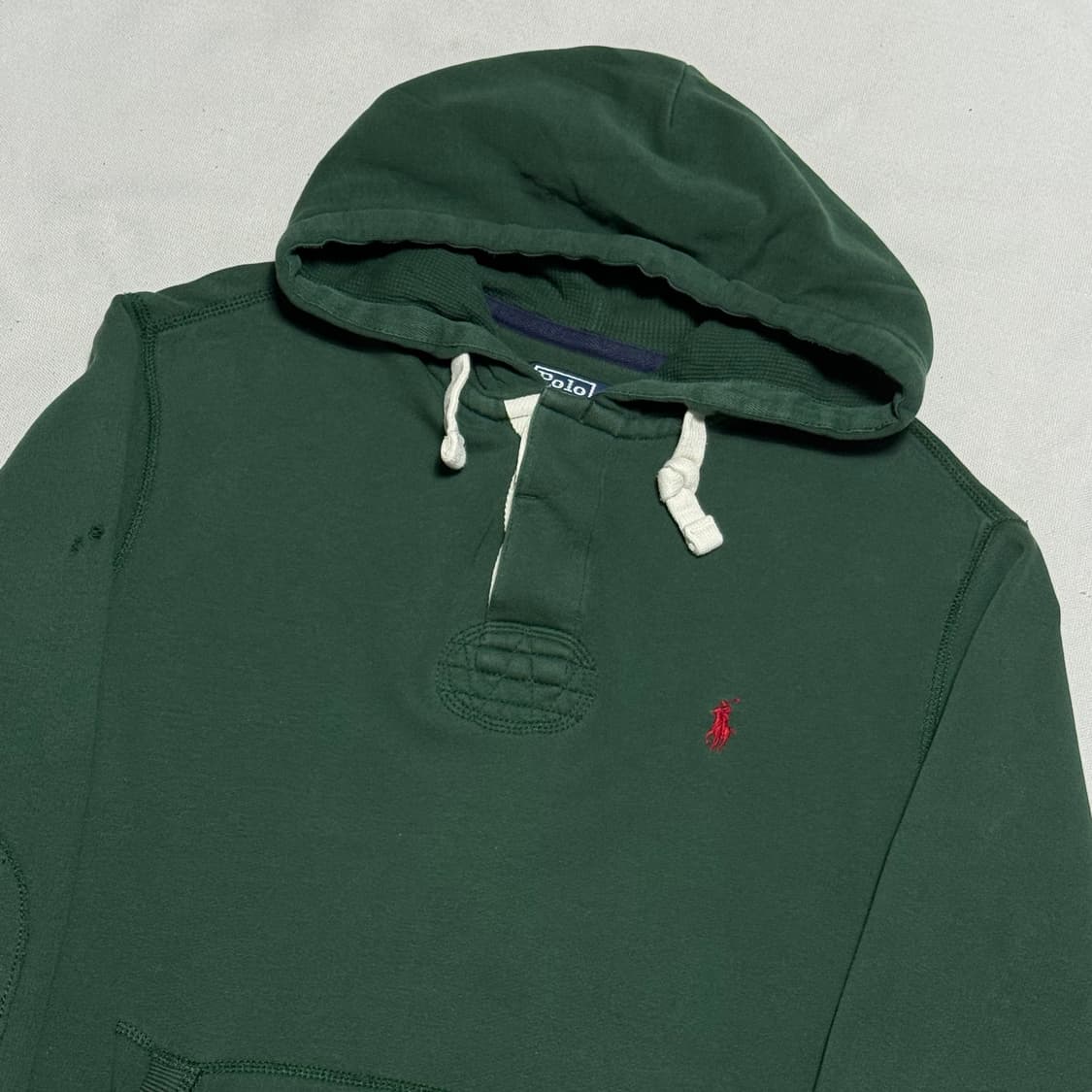 M 폴로랄프로렌 넥버튼 그린 후디 상품이미지1