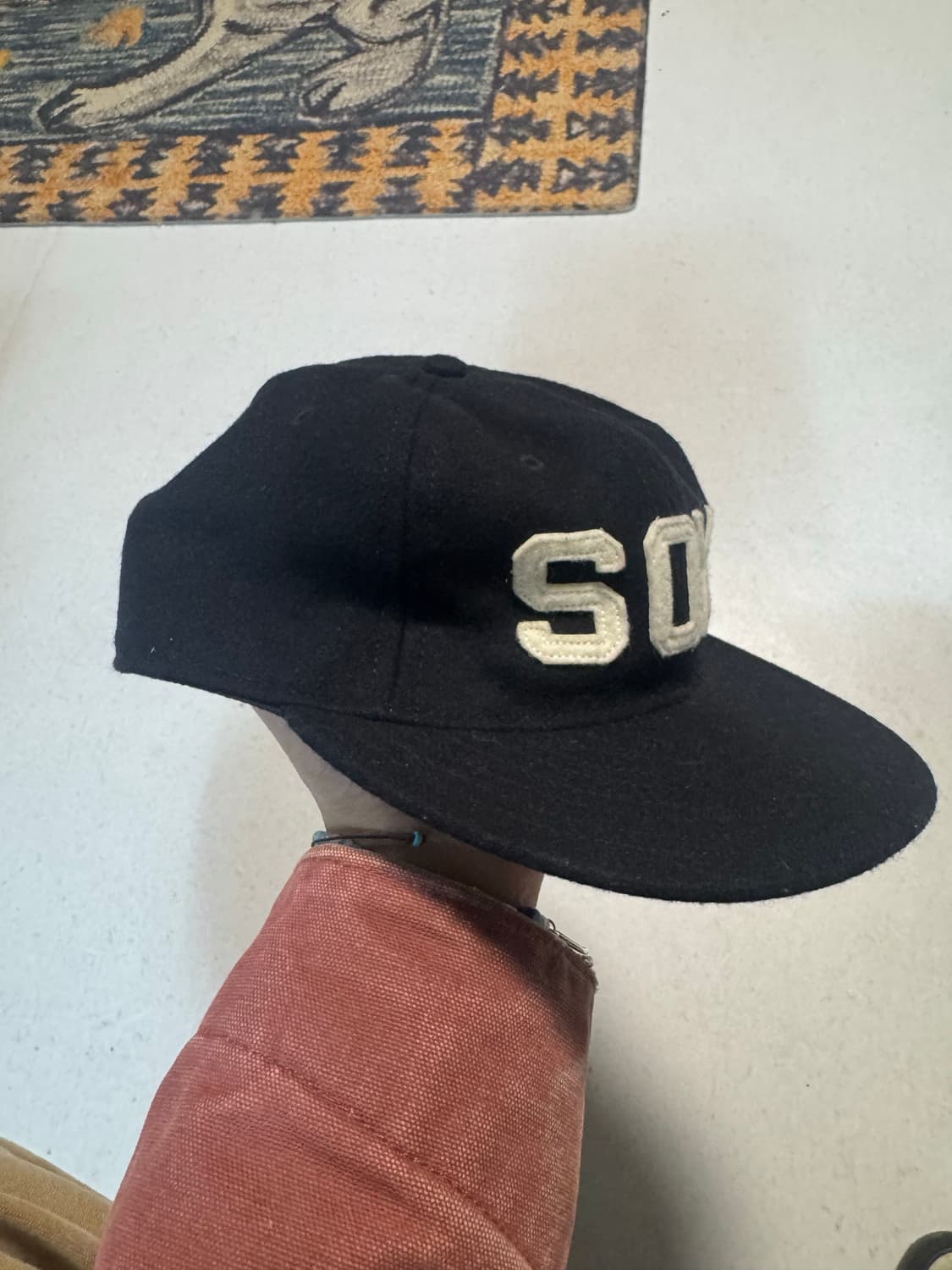 90s 이벳필드 빈티지 스냅백 볼캡 블랙 made in usa 상품이미지2