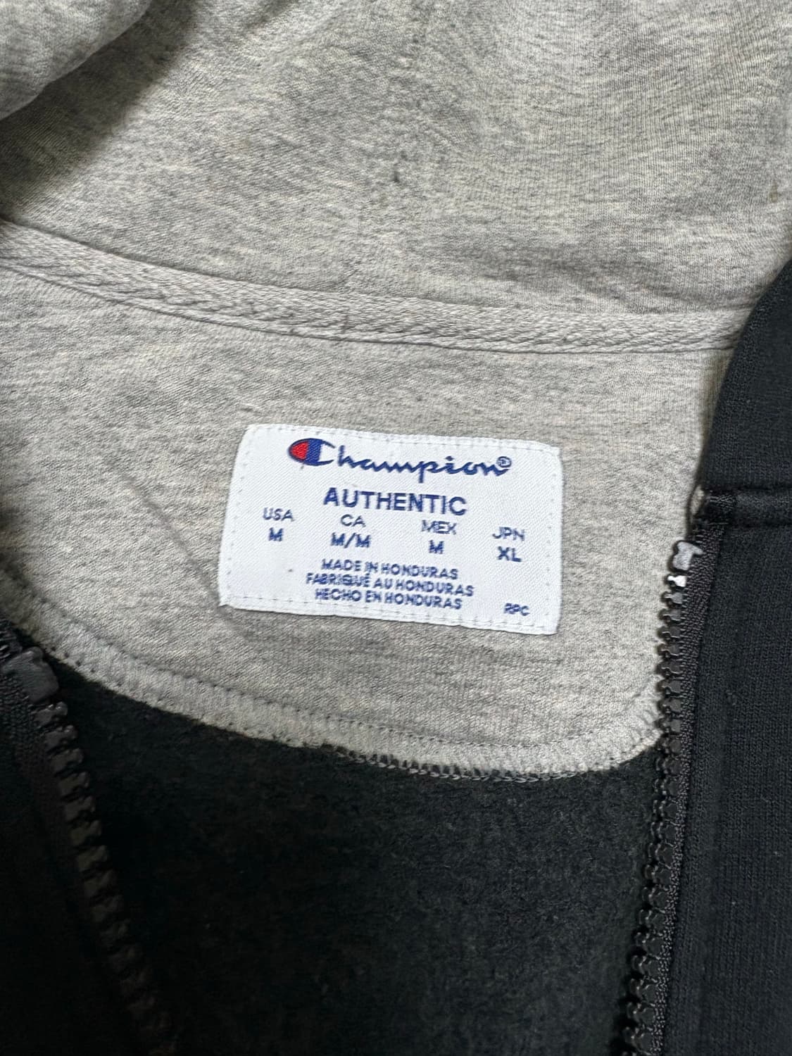 챔피온 블랙 약기모 후드집업 상품이미지2