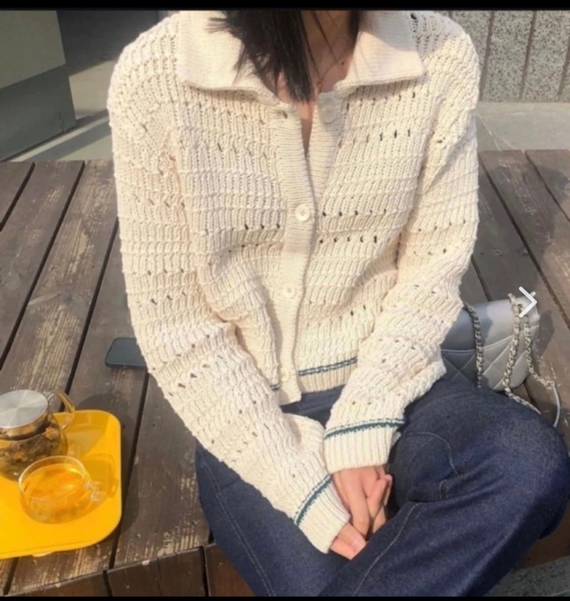 헤이그  haag 크로셰 니트 가디건  (에크루) 상품이미지1