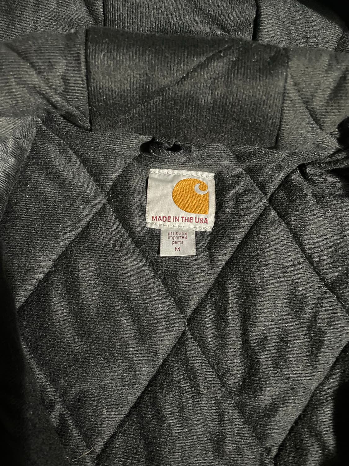 칼하트 J140 덕 액티브 자켓 퀄팅 안감 아우터 M 블랙 점퍼 상품이미지2