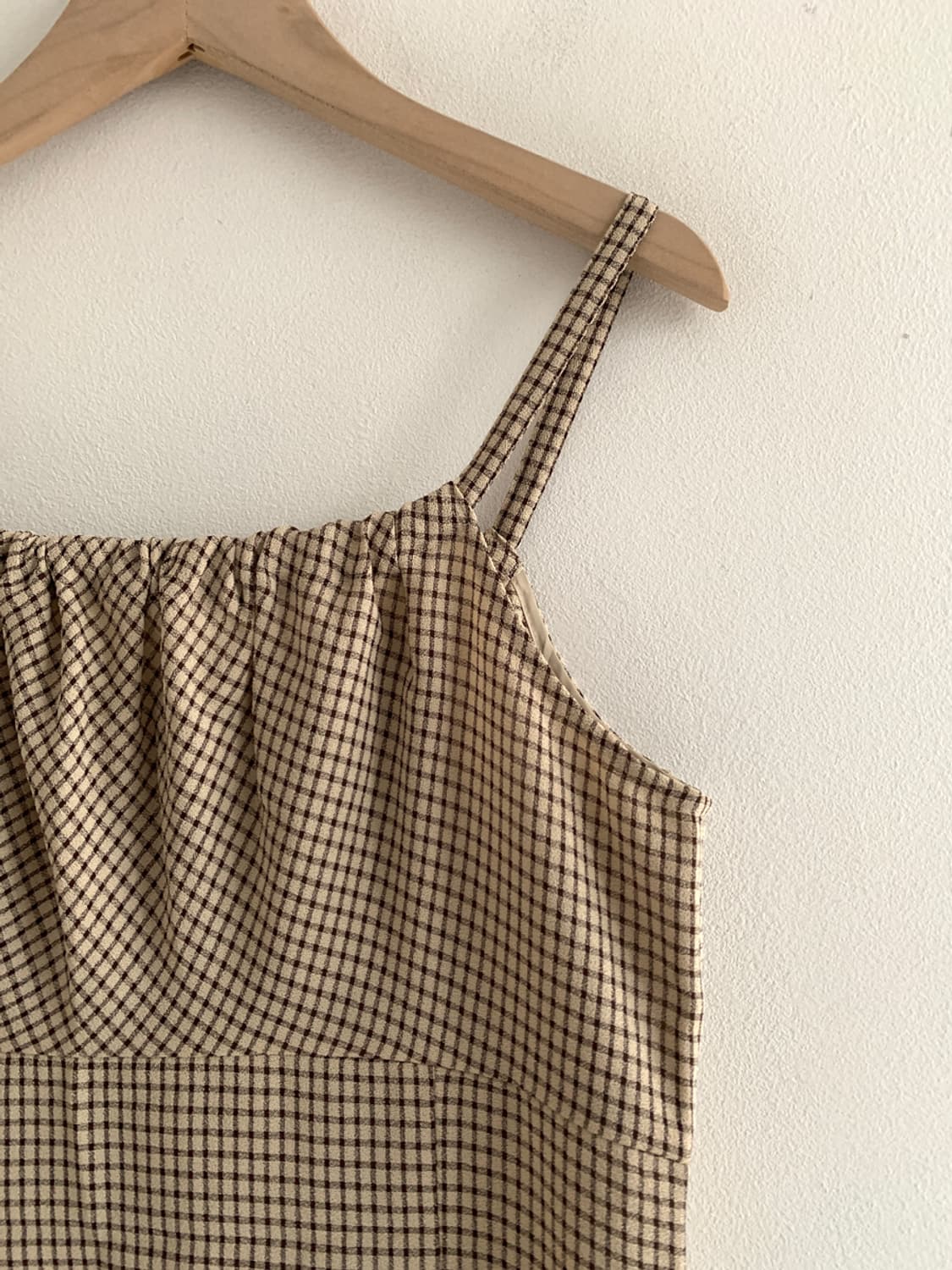 Check Slip Dress(Beige) 상품이미지3