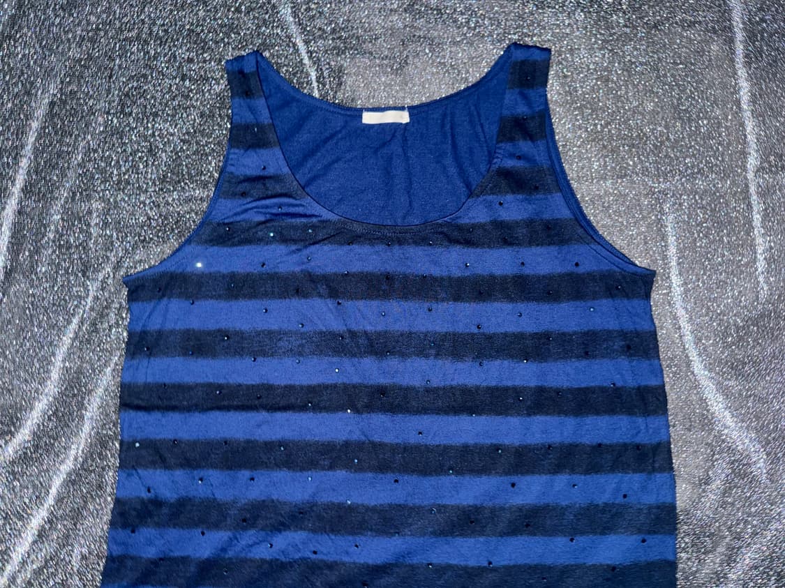 Y2k dot stripe tank top 상품이미지3