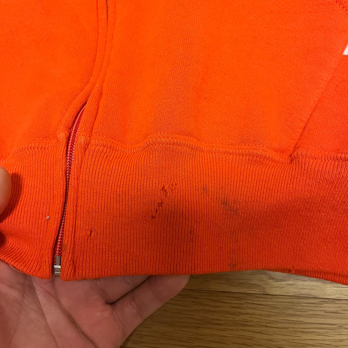 [L] 90s USA 빈티지 러셀 후드집업 오렌지 상품이미지4
