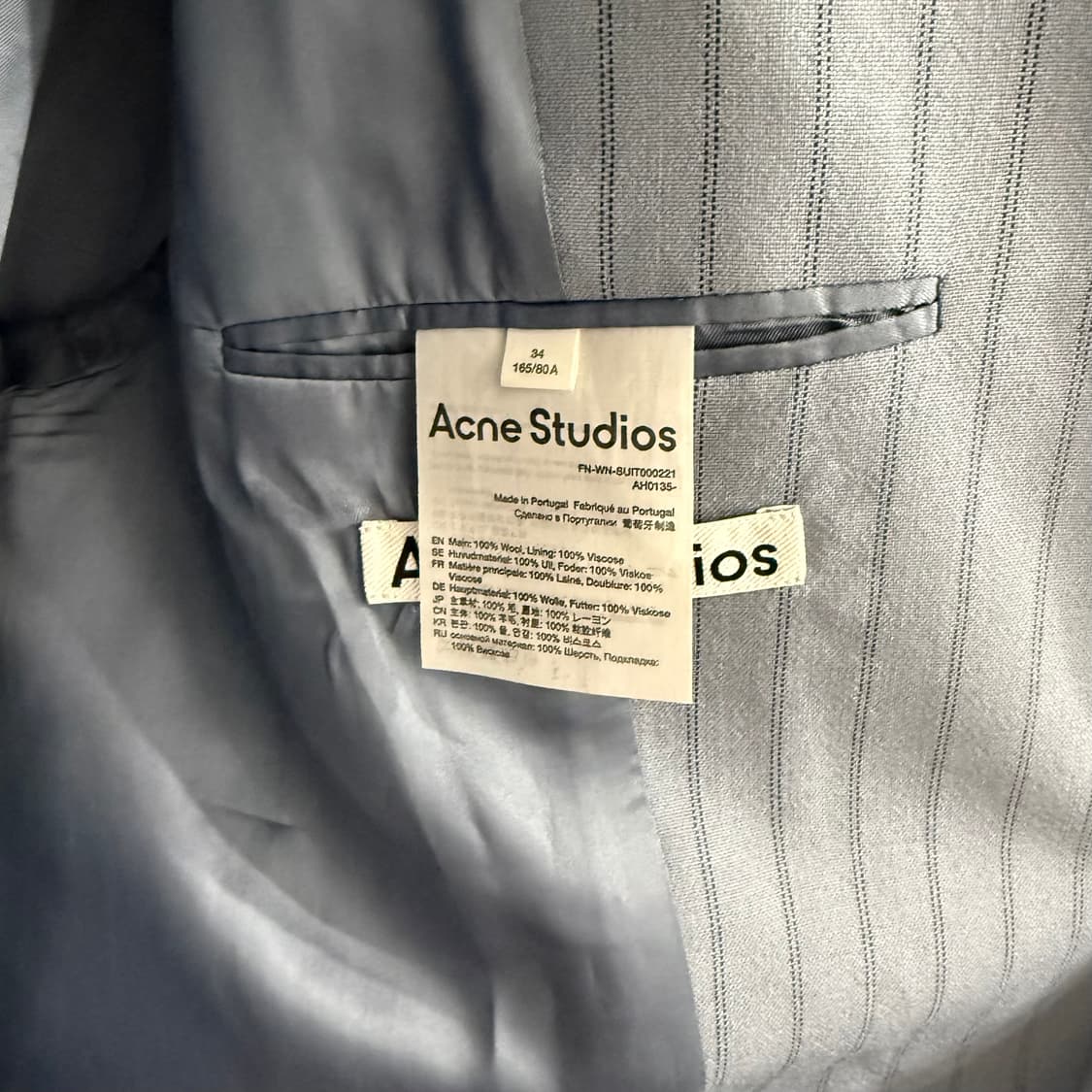 [차정원 소장품] 아크네스튜디오 스트라이프 블레이저 자켓 상품이미지3