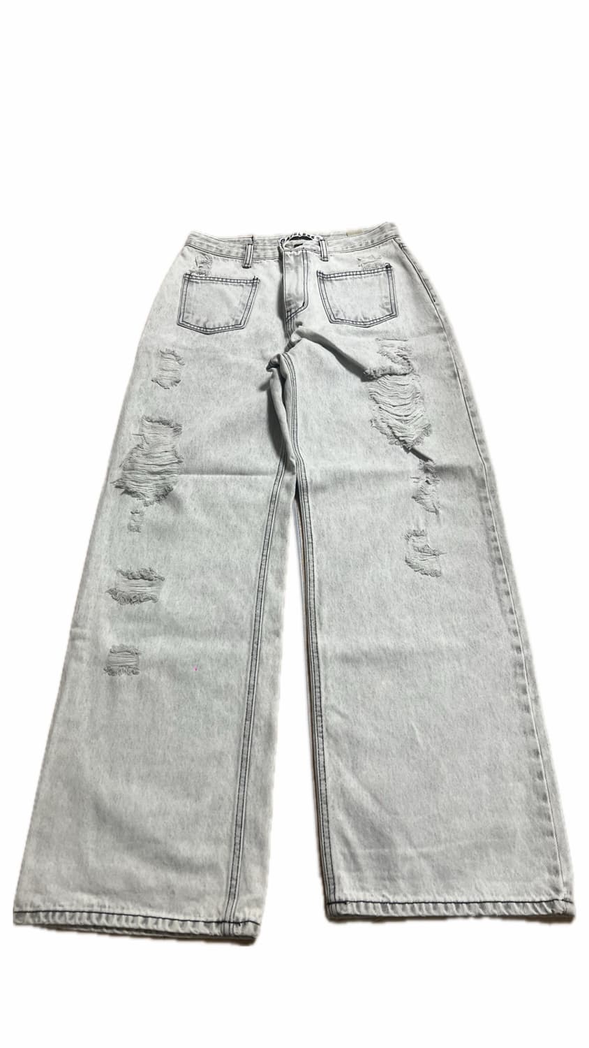 그레이 데님 펜츠 상품이미지1