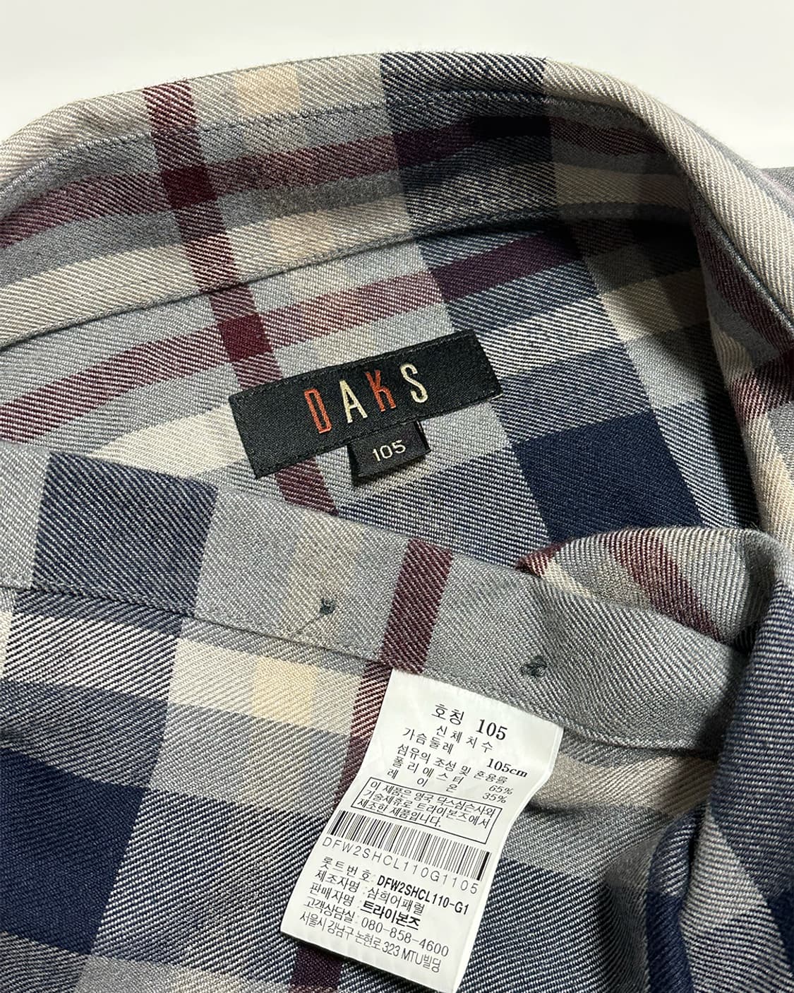 닥스 겨울 체크 셔츠 상품이미지3