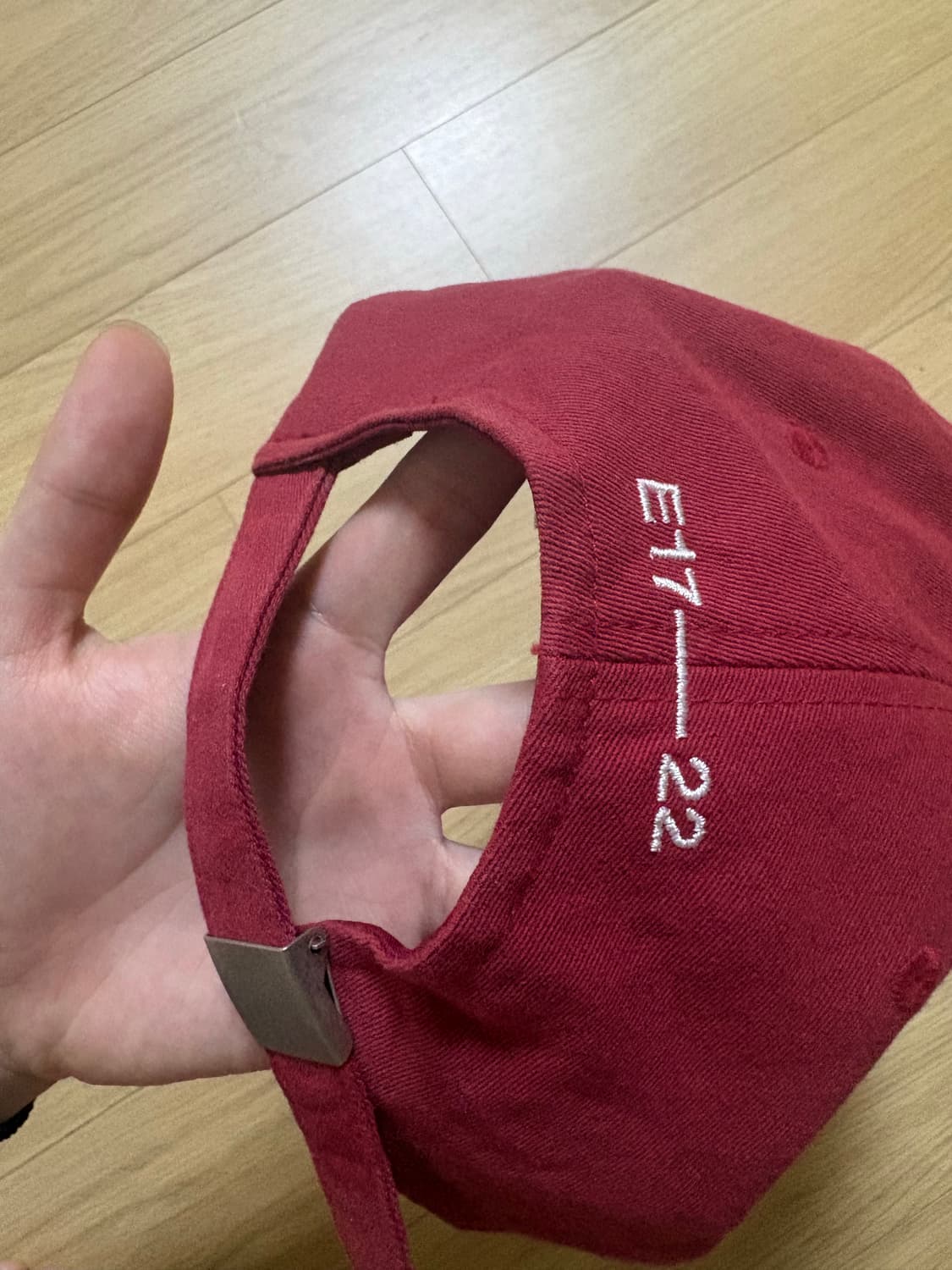 이미스 버건디 베이지 배색 볼캡 상품이미지3