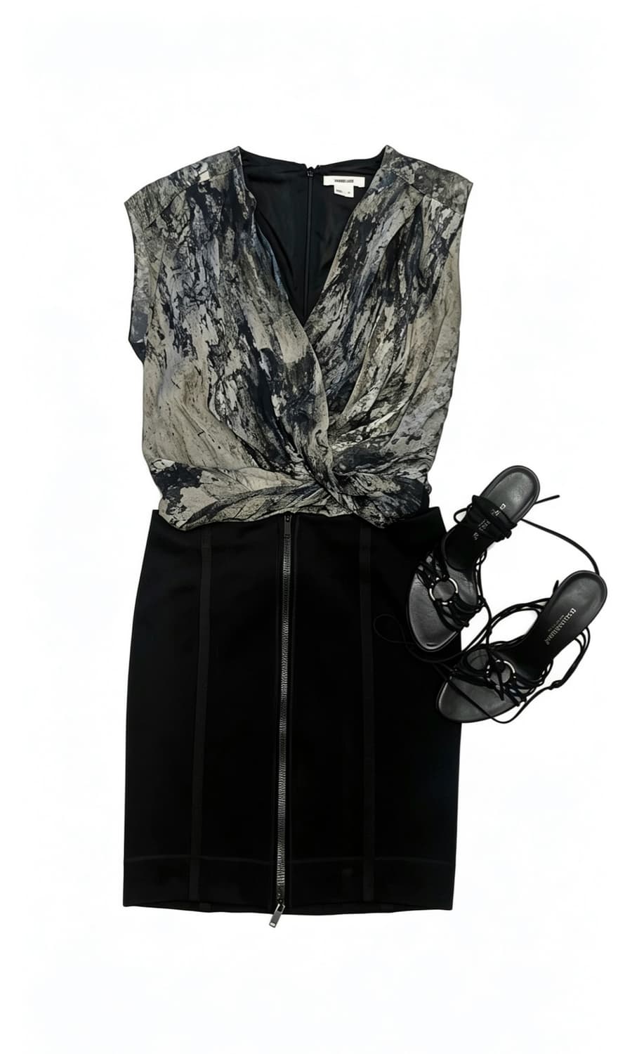 GUCCI 2009년제 정품 블랙 지퍼 디테일 미니 스커트 상품이미지2
